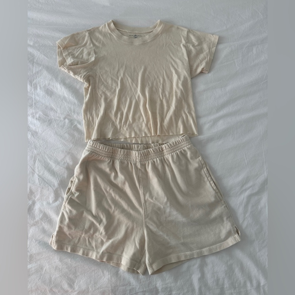 Brandy Melville Ivory Cream Matching Set